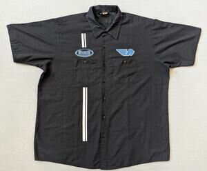 Vintage Y2K Buell American Motorcycles Button Up Shirt Black XXL Motorsports